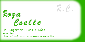 roza cselle business card